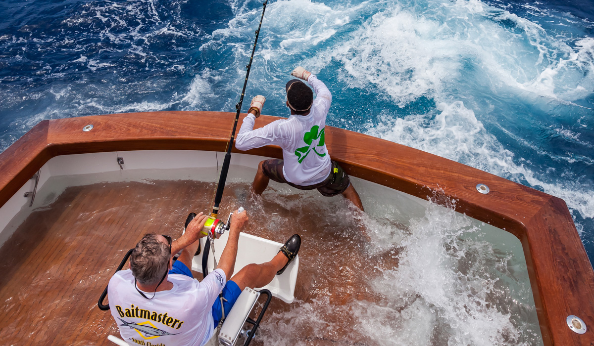 Two men sportfishing